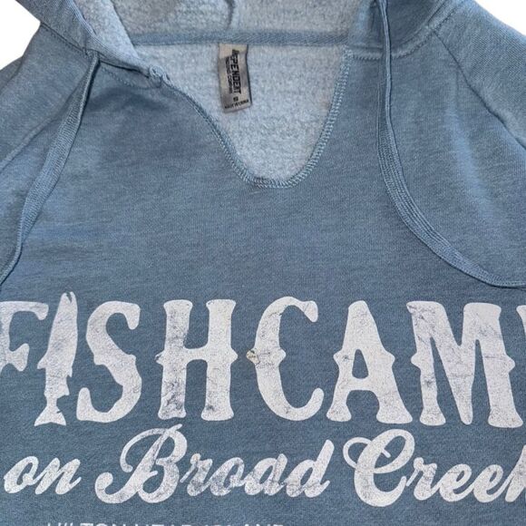 Fishcamp On Broad Creek Hilton Head Island Hooded Pull Over Sweater Size Small - Picture 6 of 8